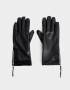 Guantes Varios Noche Guantes De Cuerina Con Cierre - Negro