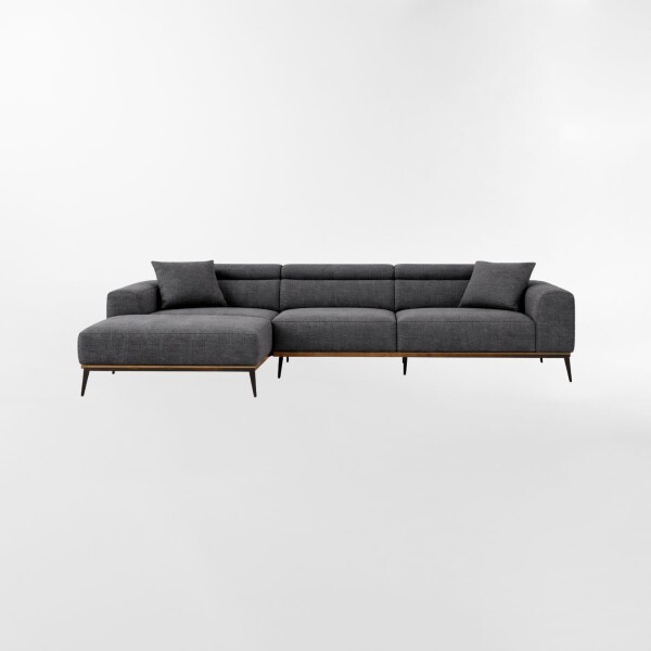Sofá con chaise DUNA TELA Gris - IZQUIERDO