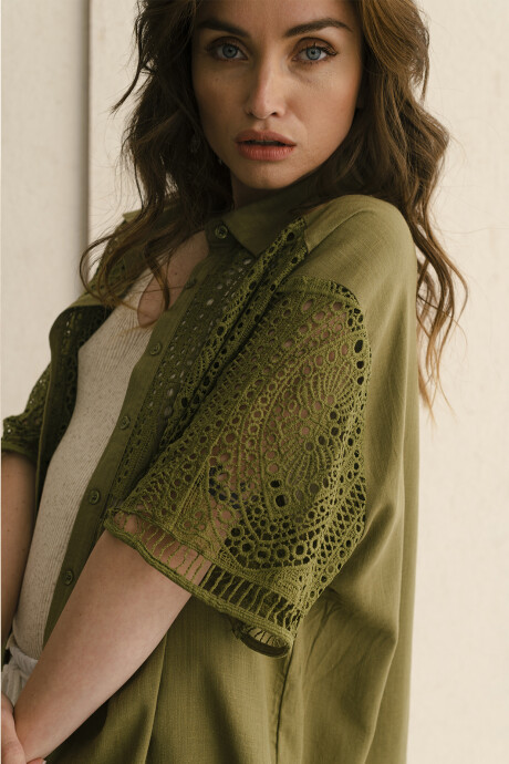 CAMISA POSITANO OLIVA
