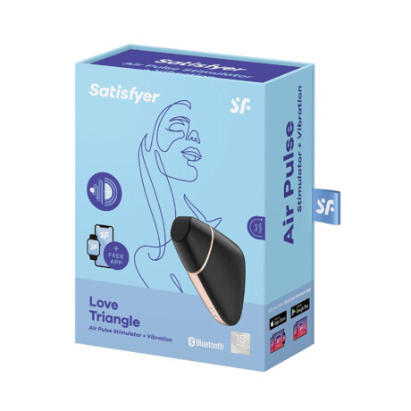 Vibrador Estimulador Air Pulse Love Triangle Satisfyer Negro