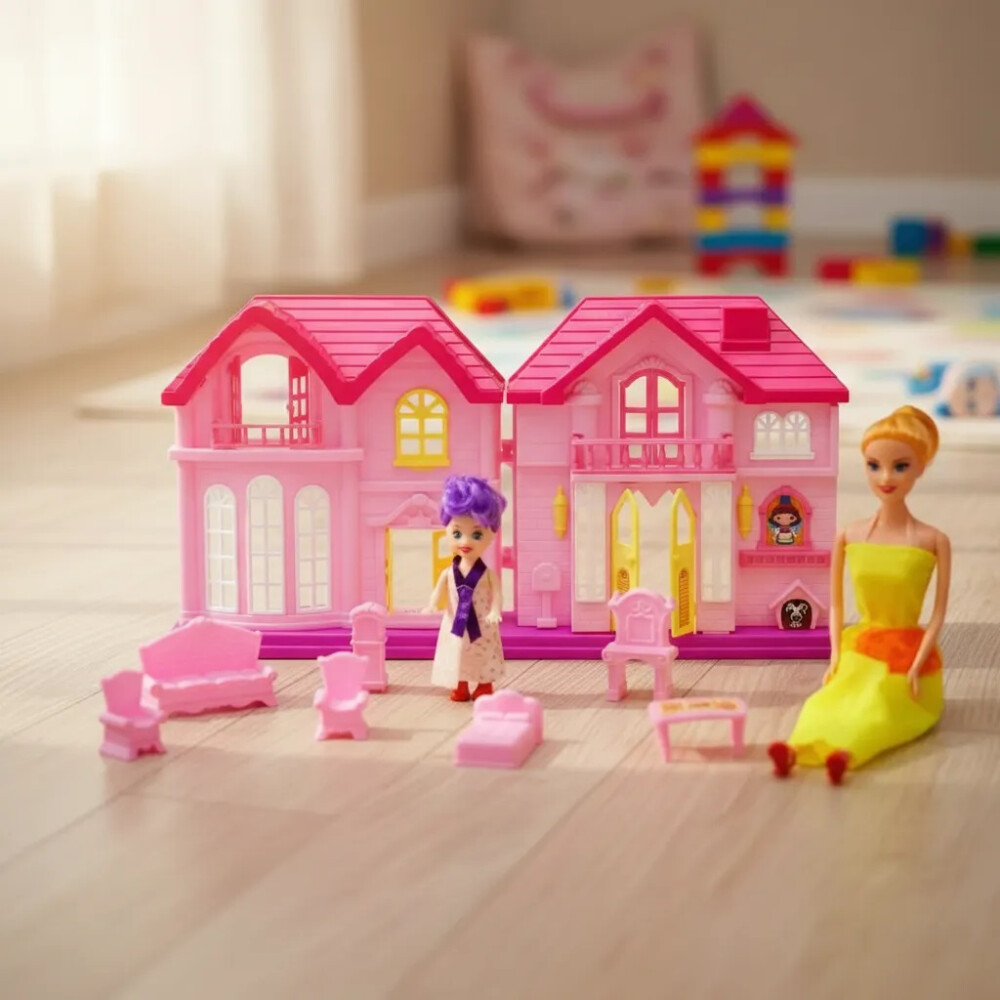 Casa Para Muñecas, Con Muñecos Y Muebles Casa Para Muñecas, Con Muñecos Y Muebles