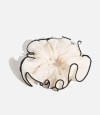 Scrunchie Con Bordado Combinacion Bicolor