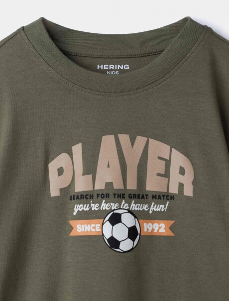 CAMISETA MANGA LARGA INFANTIL CON ESTAMPA VERDE