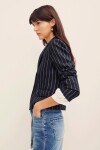 SACO STRIPES CROP Azul