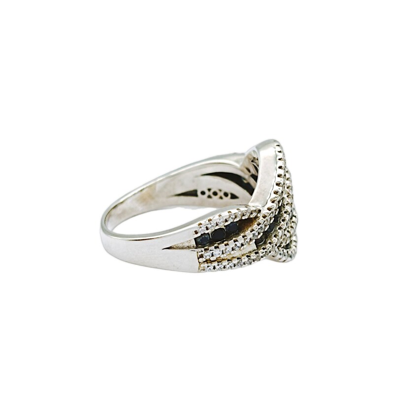 Anillo Elegante-Plata 925-Piedra Zirconia y Ónix-AN3846 conpiedra