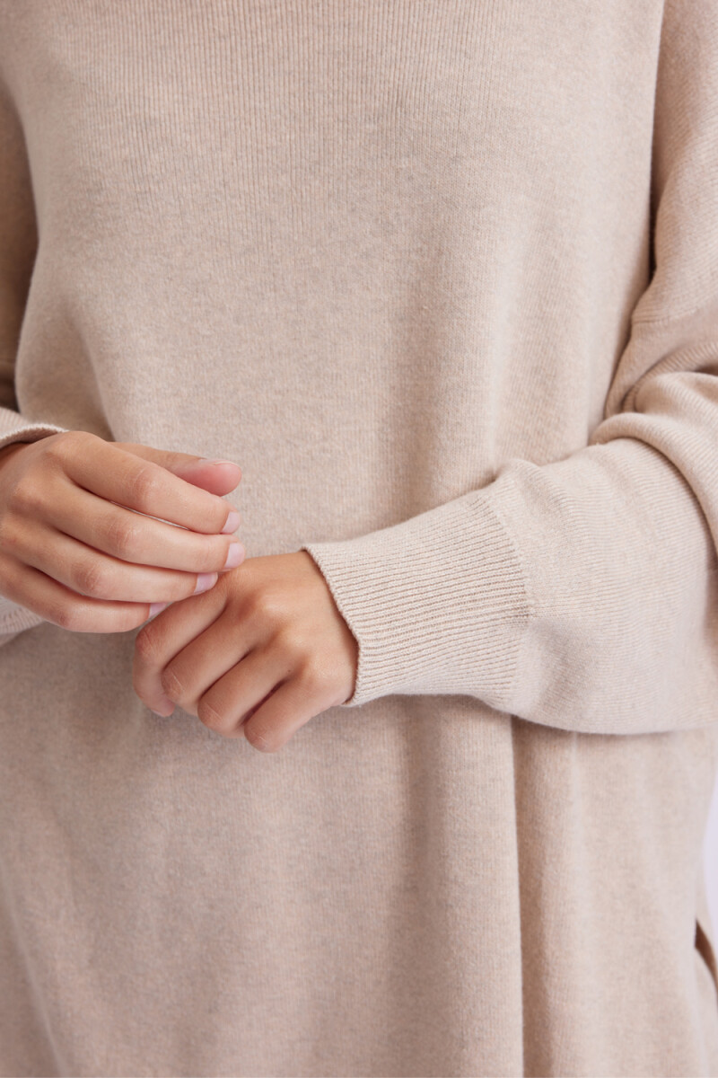 Buzo de punto oversize Beige Melange