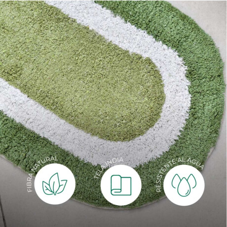 Alfombra Baño Ovalada 100% Algodón 40x60 Gris