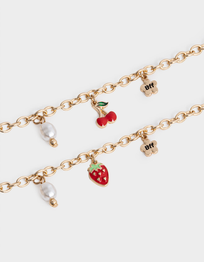 Pulseras Infantiles Multi dijes Dorado