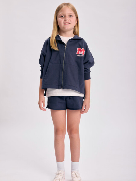 Campera deportiva capucha Minnie Azul