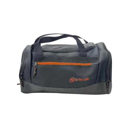 BOLSO DEPORTIVO CON 4 BOLSILLOS NEGRO Y ROJO