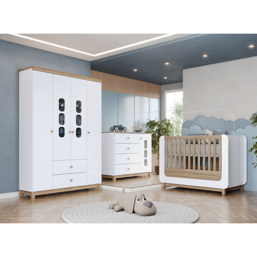 CÓMODA CAJONERA GUARDARROPA 4 CAJONES 1 PUERTA - INFANTIL CÓMODA CAJONERA GUARDARROPA 4 CAJONES 1 PUERTA - INFANTIL