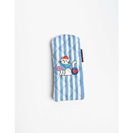 Estuche Flexible Estampa Gato Combinacion Multicolor