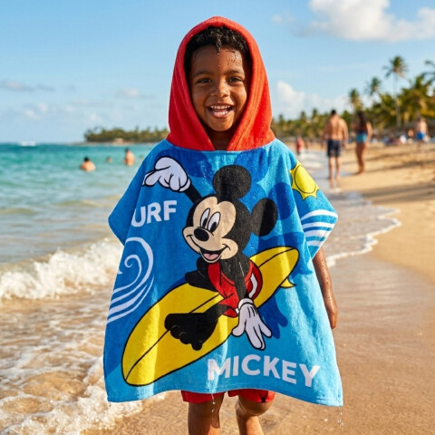 Bata Poncho de Baño Infantil Mickey