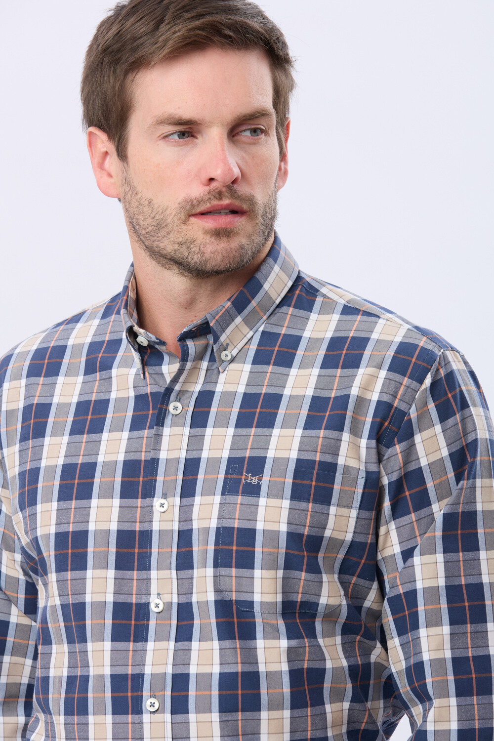 CAMISA SPORT A CUADROS Beige