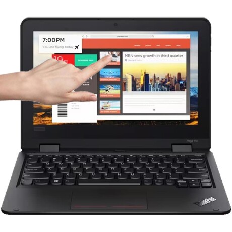 Notebook Convertible Lenovo Quadcore 2.6GHZ, 4GB, 128GB Ssd, 11.6" Touch, Español 001