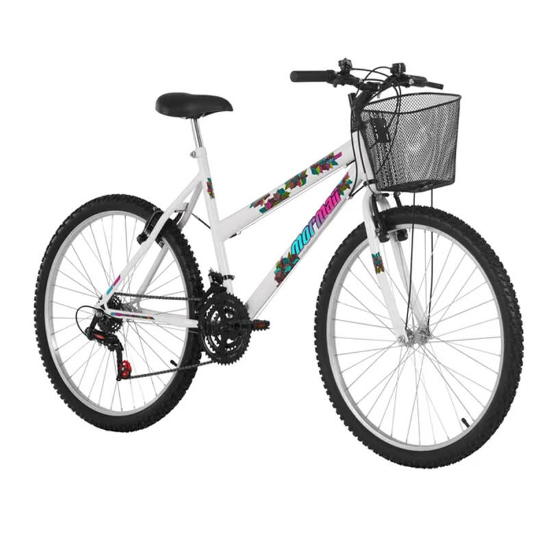 BICI MORMAII ECO ARO 26 MUJER SAFIRA CON CANASTO BLANCA Bici Mormaii Eco Aro 26 Mujer Safira Con Canasto Blanca