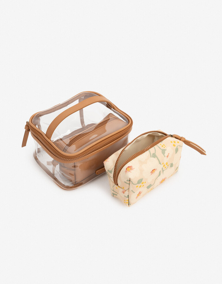 Porta Cosméticos Estampado Flores