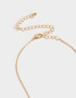 Bijouterie Set Set De Aros Y Cadena Bañado En Oro - Dorado