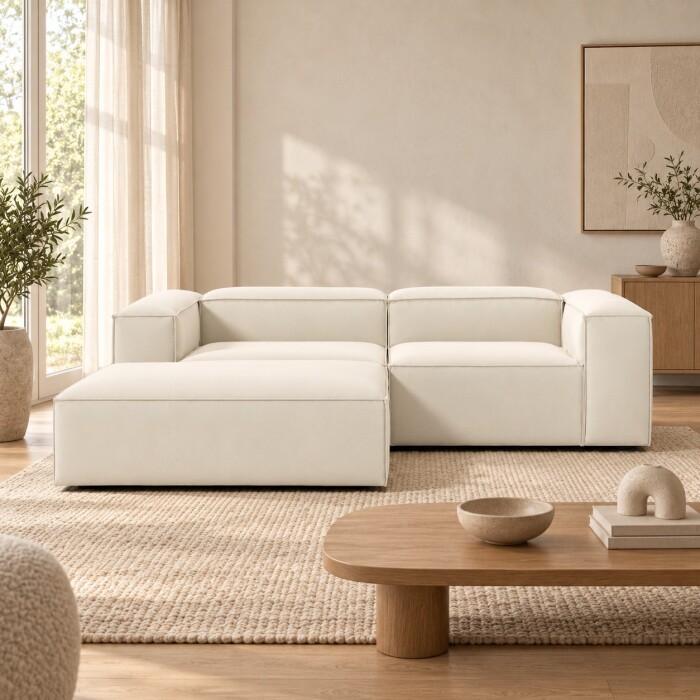 Sillón Nicole Esquinero Doble + Otomano Sillón Nicole Esquinero Doble + Otomano