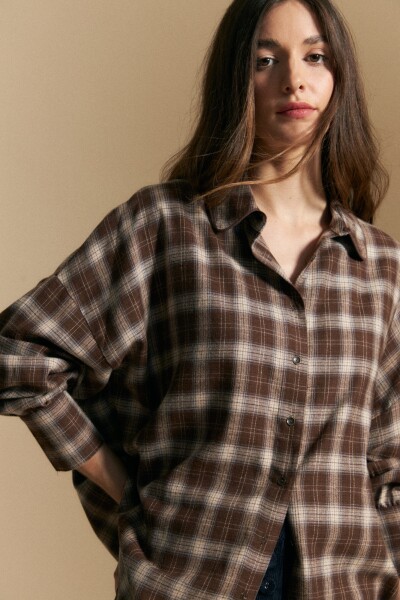 CAMISA BRIONY Marrón Corteza