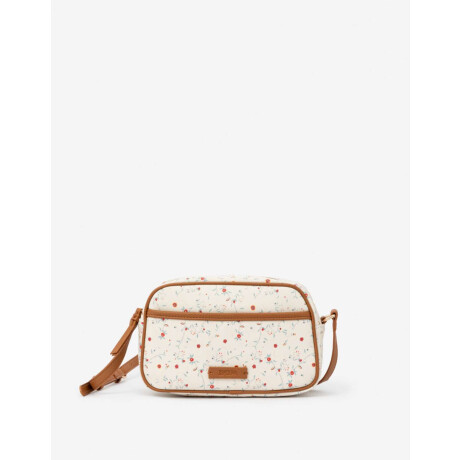Bandolera Con Bolsillo Delantero Estampado Flores