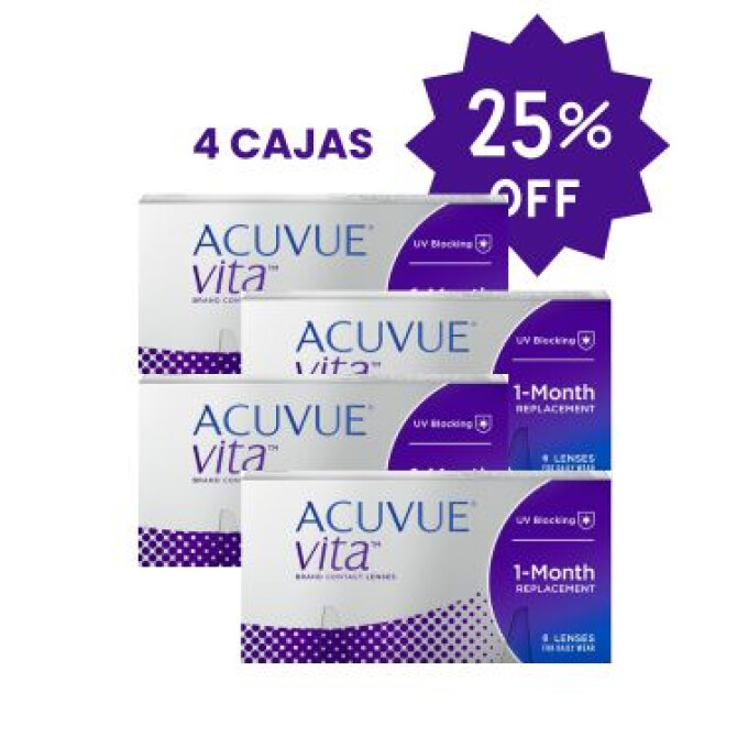 Promo 4 cajas 35% OFF Acuve Vita Esférico Promo 4 cajas 35% OFF Acuve Vita Esférico