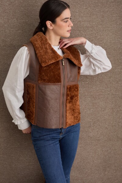CHALECO MIX Marron Cobri