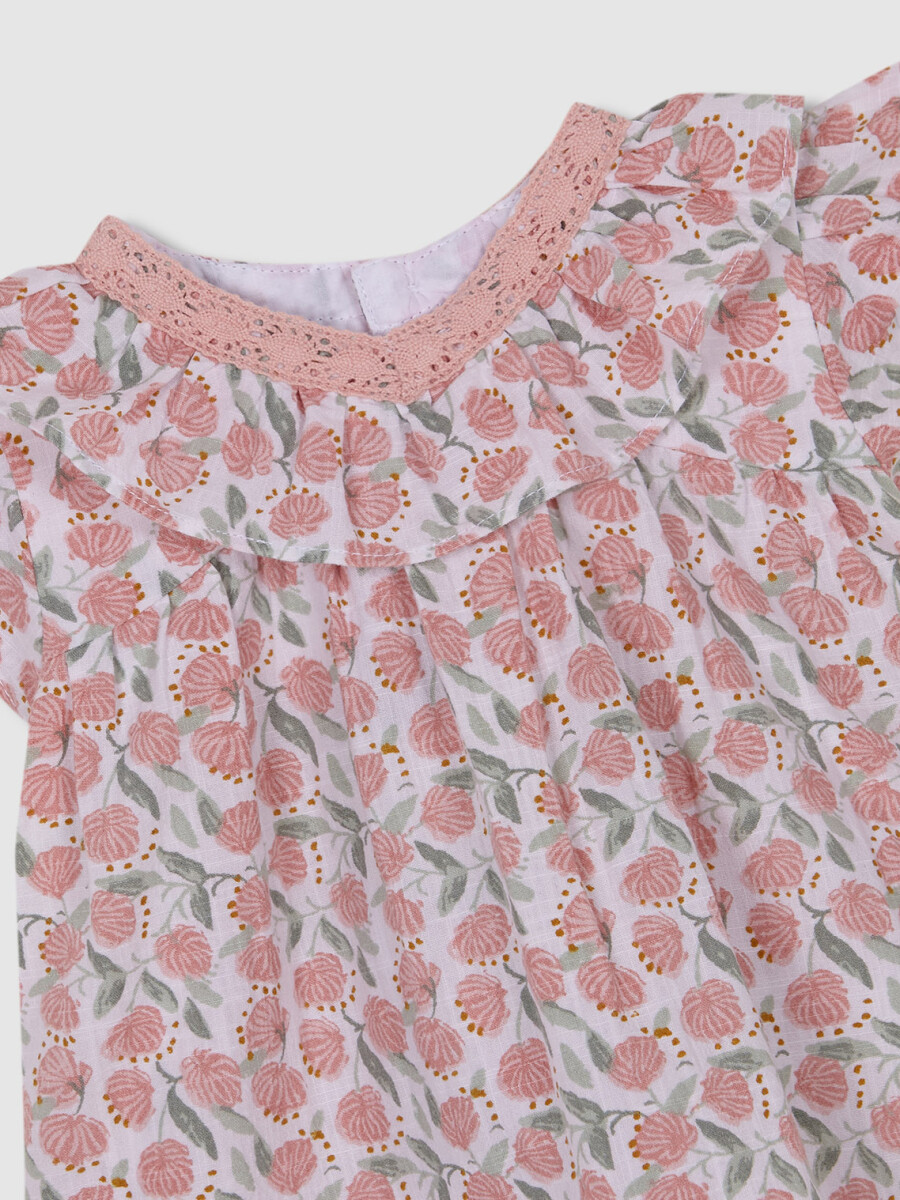 Blusa Estampado Flores Blanco