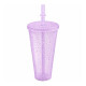 Vaso con Tapa y Sorbito 250ml Lila