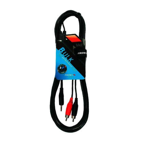 CABLE ADAPTADOR PROEL BULK540LU3 3,5ST A 2 RCA 3M CABLE ADAPTADOR PROEL BULK540LU3 3,5ST A 2 RCA 3M