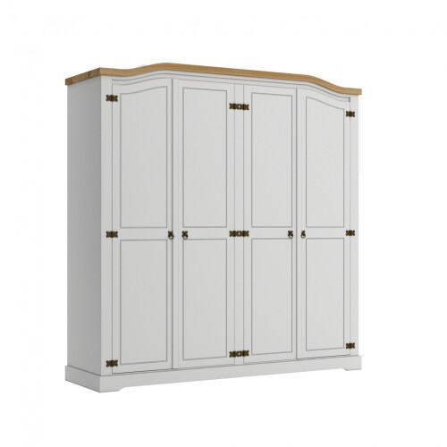 Ropero Curvo 4 Puertas Linea Mexicana Blanco Ropero Curvo 4 Puertas Linea Mexicana Blanco