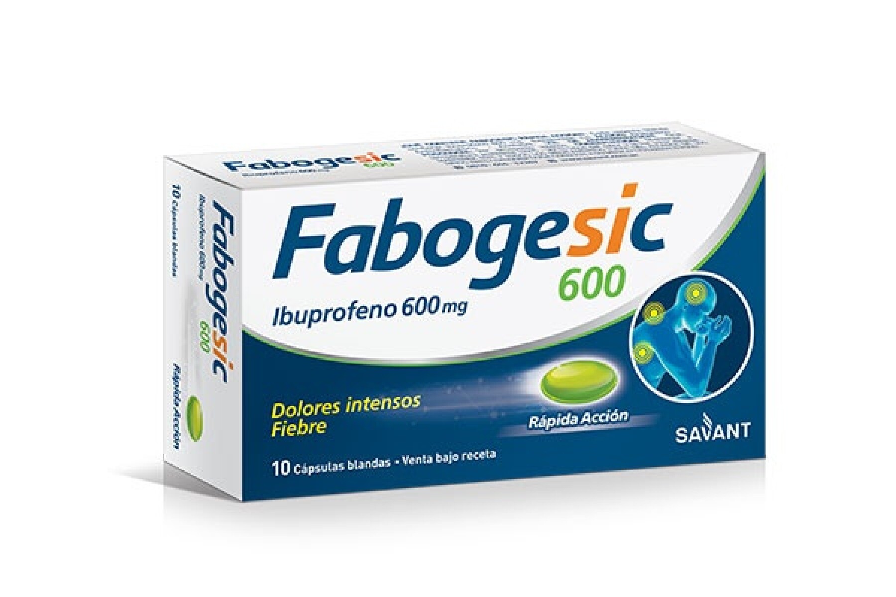 Fabogesic 600mg 10 Cápsulas 