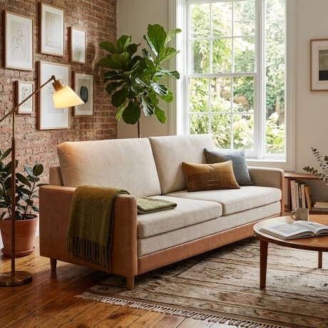SOFÁ SILLÓN CAMA AUDAX 2 CUERPOS BEIGE