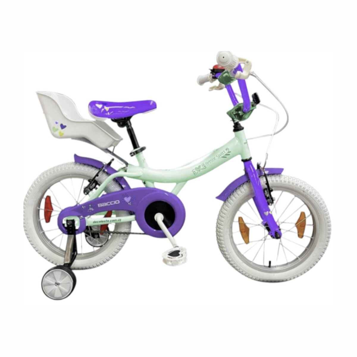Bicicleta Baccio Mystic Sweet rodado 16 - VERDE/VIOLETA 