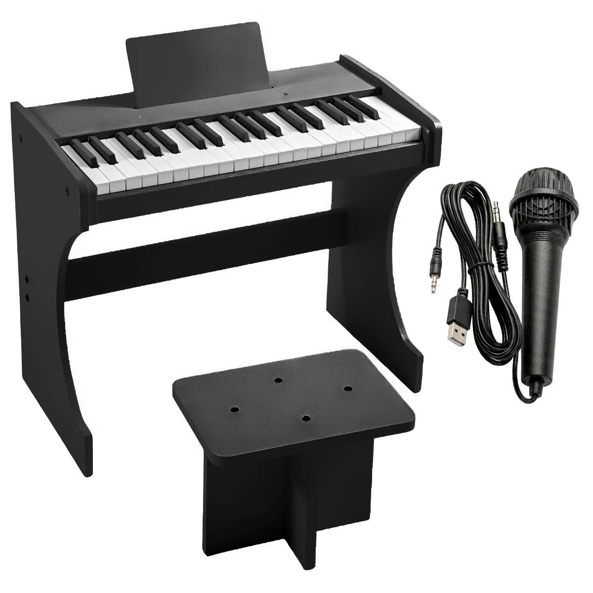 Órgano Teclado Musical Madera Clásico Beethoven Niño - Negro 