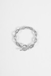 Pulsera cadena acero plateado
