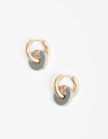Aros Argollas Metal Aro Argolla Con Dije Metal Biplating - Dorado