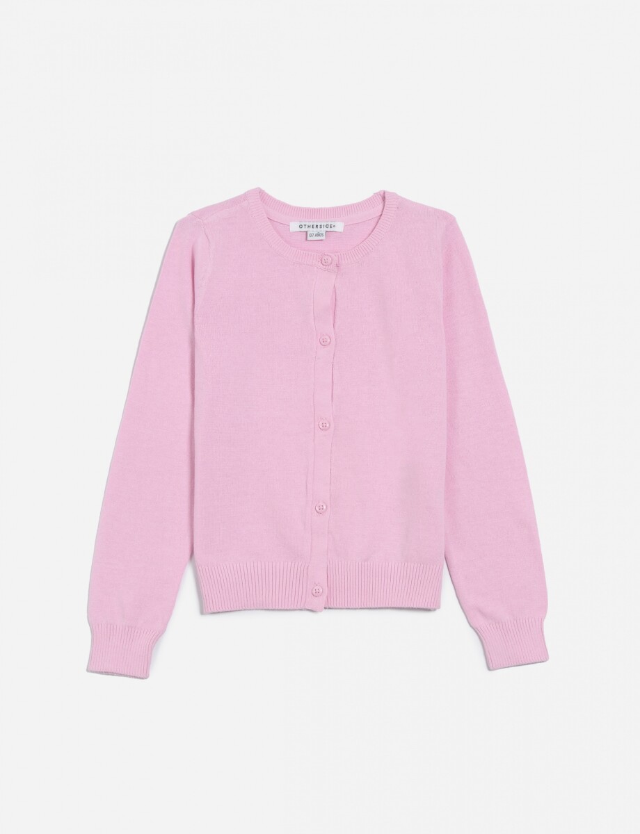 Cardigan con botones - Rosado 