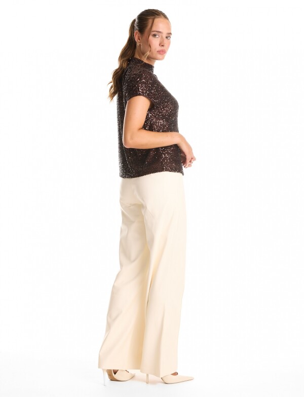 Blusa Lentejuelas MARRON