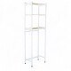 Mueble Hierro y Madera Organizador Rack baño sobre inodoro Blanco