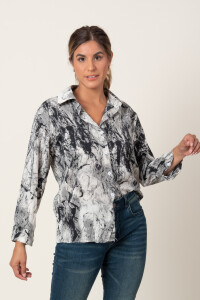 CAMISA PALERMO Gris y Negro