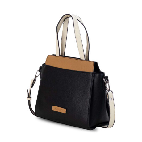 Cartera Los Angeles Negro Suela y Crudo