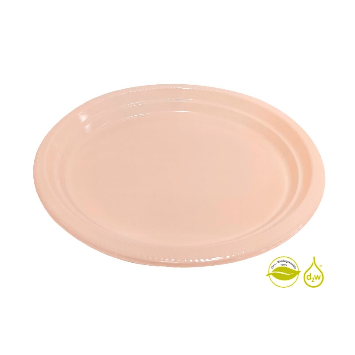 Plato Biodegradable 15cm x10Un - Durazno 