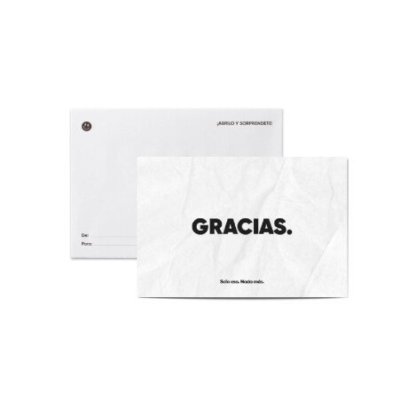 Tarjeta minimal con sobre "Gracias" Sc