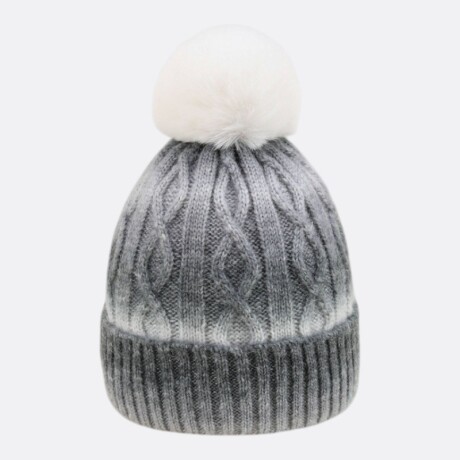 Gorro De Lana PomPom Gris