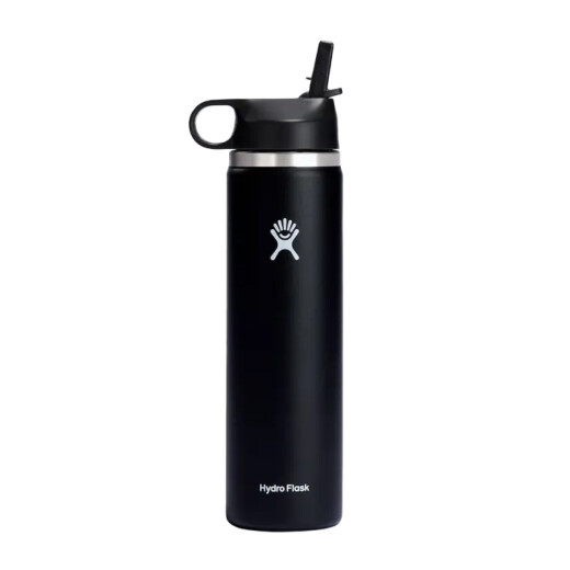 Botella Hydro Flask 24Oz Wide Flex Straw Cap - Negro Botella Hydro Flask 24Oz Wide Flex Straw Cap - Negro