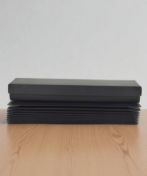 Pack x 20 unid - caja 12 laminada 7x32x4 cm NEGRO