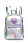 Mochila metalizada Plateado