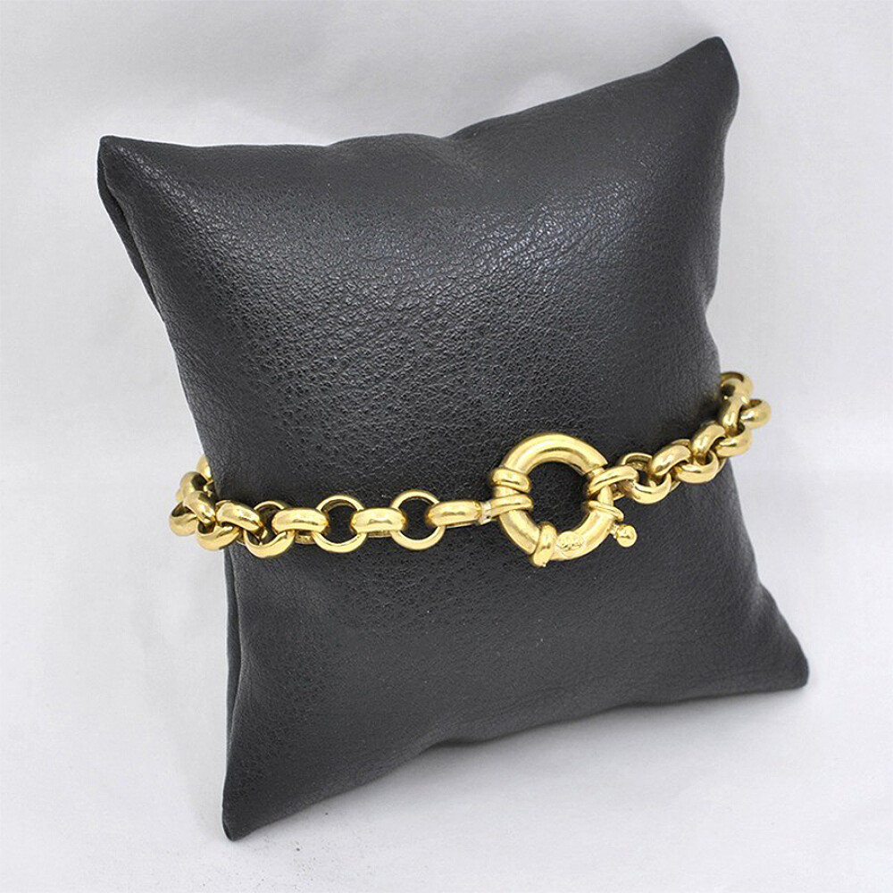 Pulsera Rolo En Oro 18K Con Cierre Marinero Pulsera Rolo En Oro 18K Con Cierre Marinero
