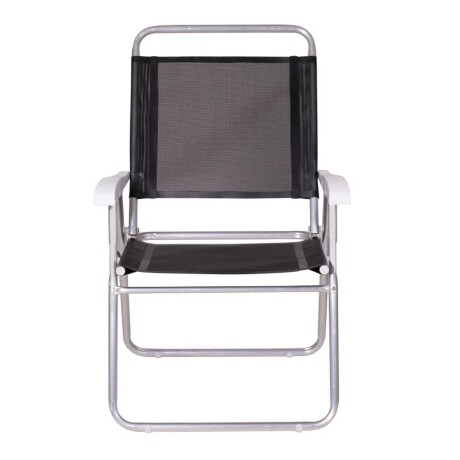 Reposera Alta Plegable en Aluminio Mor Master Plus Fashion Negro